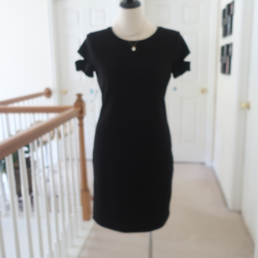Michael Kors Black Sheath dress Sz Small